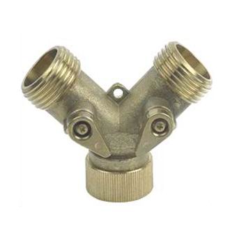 2-way shut-off connector w/swivel end