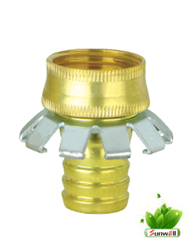 Brass corrugated female w/hose clamp