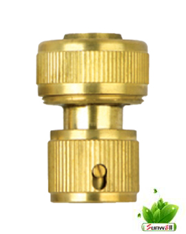 3/4&quot; brass quick connector with auto stop