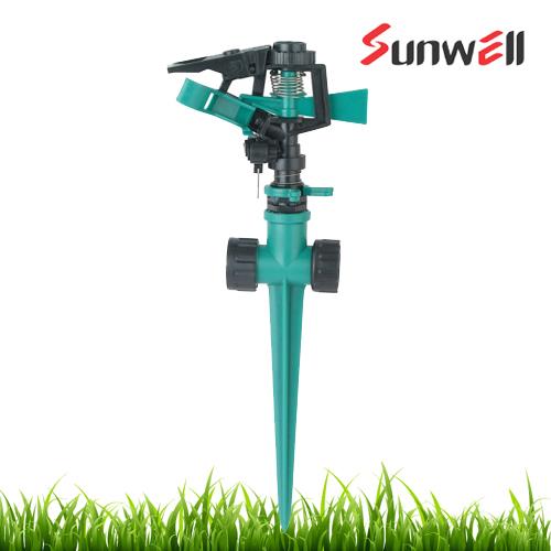 impulse sprinkler with 2-way  plastic spike