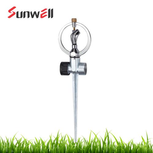 Metal rotary sprinkler with 2-way zinc spike